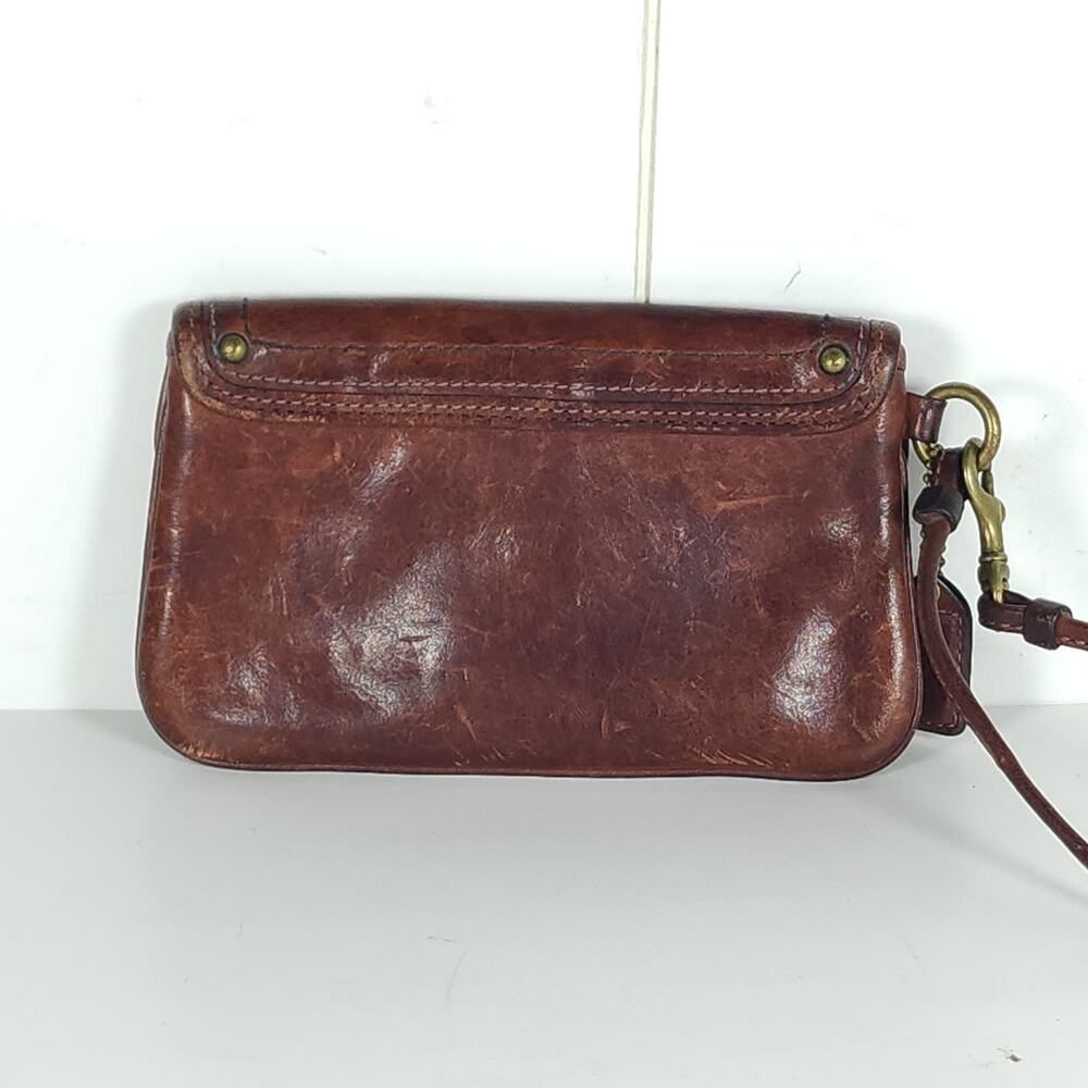 Coach Legacy 65th Anniversary Brown Leather Mini Flap Wristlet Wallet Bag - Picture 4 of 16